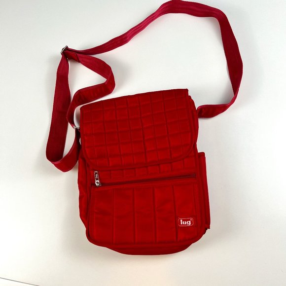 lug Handbags - Lug crossbody bag moped quilted Red.
